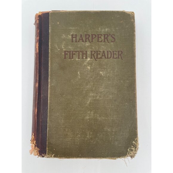 Antique Harpers Fifth Reader Book 1889 Edition - Picture 2 of 10